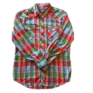 Wrangler Men's Vintage XLT Multicolor Plaid Western Shirt